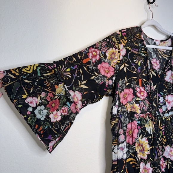 Johnny Was Womens Buy Peace Ruffle Tiered Dress Sz Large Boho Floral Cotton - Picture 2 of 6